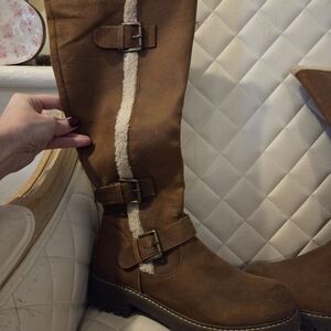Cliffs by WHITE MOUNTAIN Tan Buckle Winter Boots